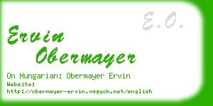 ervin obermayer business card